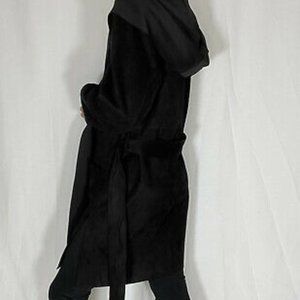 COPY - Zara Basics - Black Hooded Suede Trench